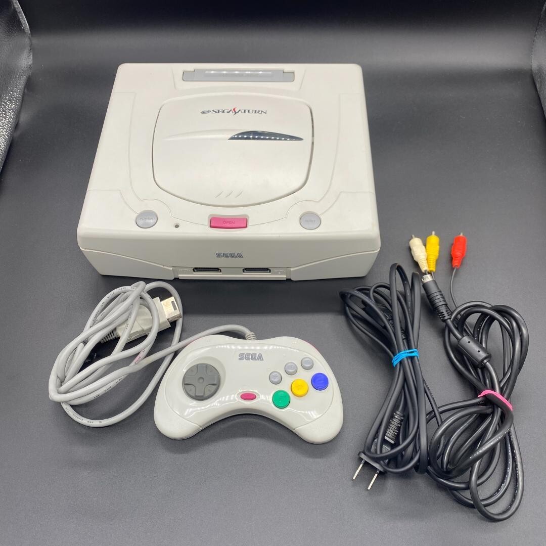 Sega Saturn White Console HST-3220 Tested Works Japanese NTSC-J Retro Game Syste
