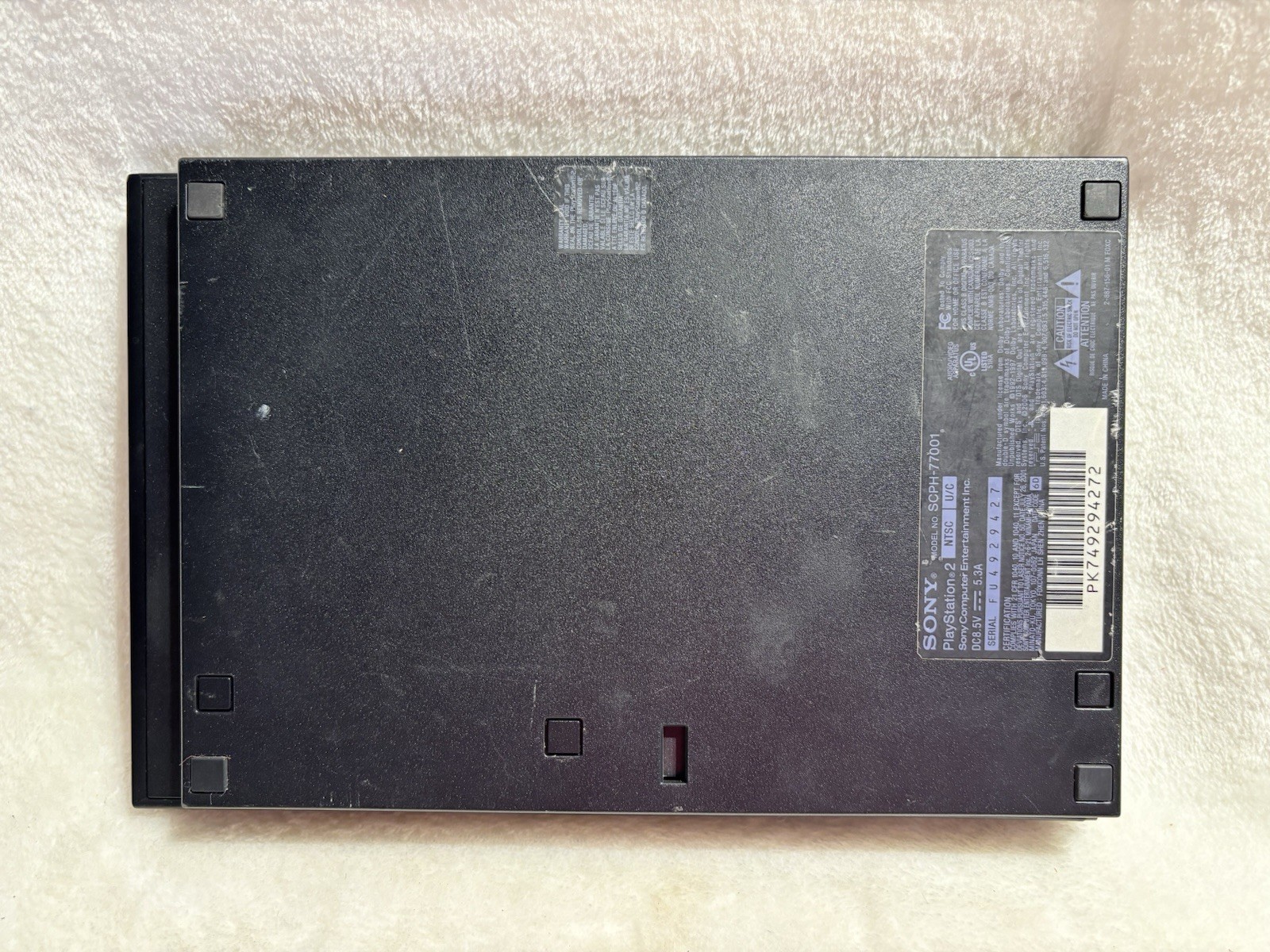 Sony PS2 Slim Black SCPH-77001 Console, Power Cord, 32GB Memory Card