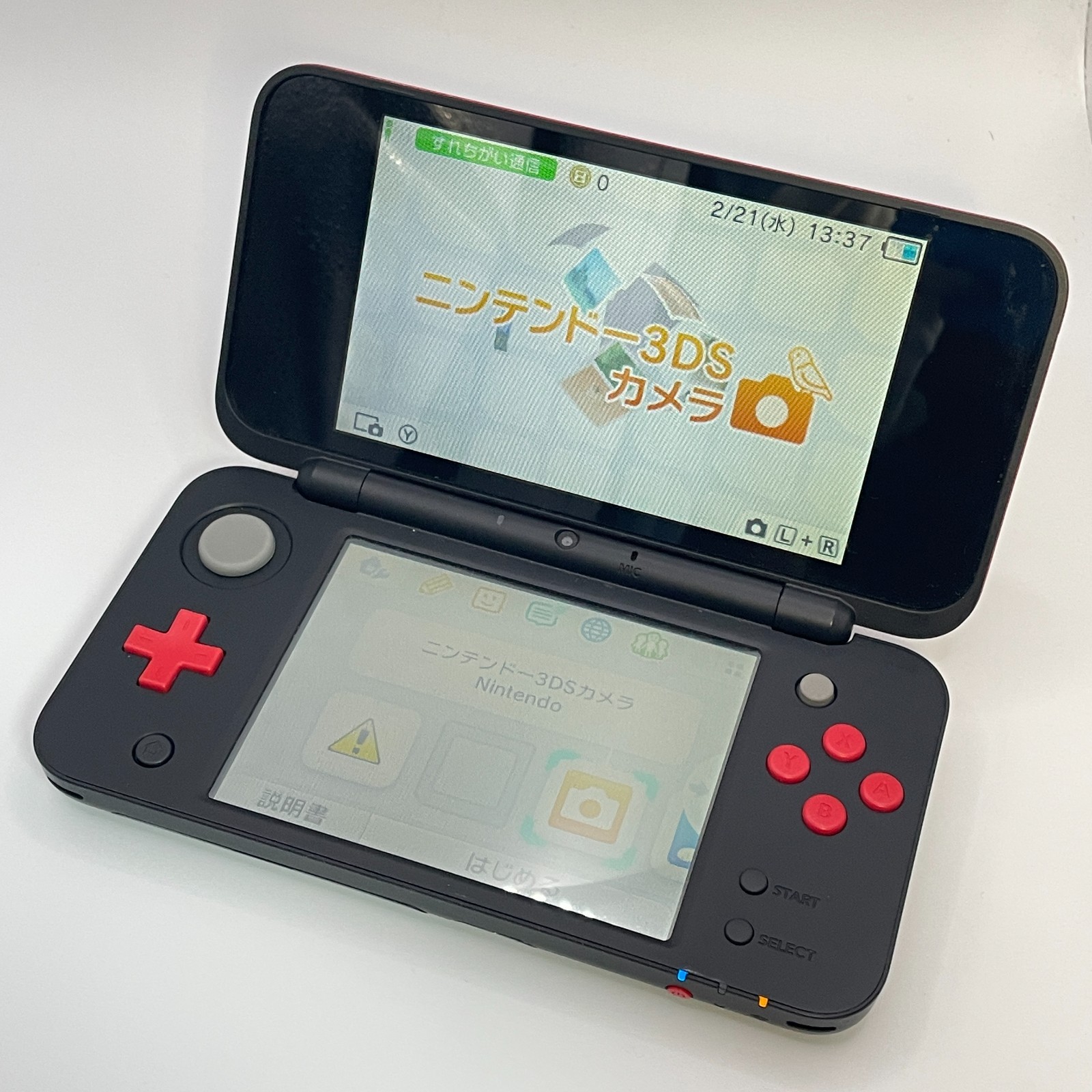 New Nintendo 2DS XL LL Mario Kart 7 Red Black Console NTSC-J (Japan) Working