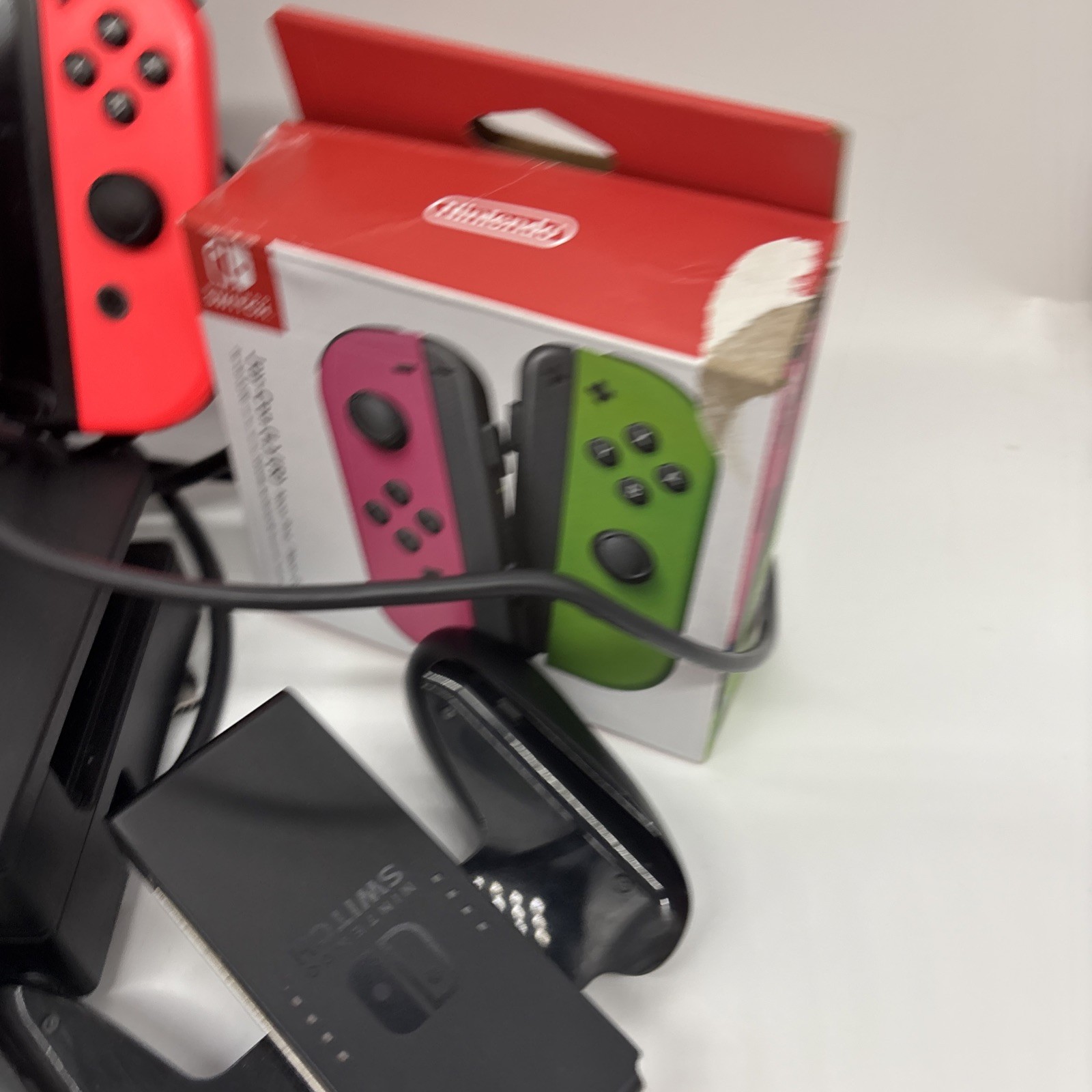 Nintendo Switch 32GB Console 5 Joycons and 64 GB MicroSD Charger and Dock Bundle