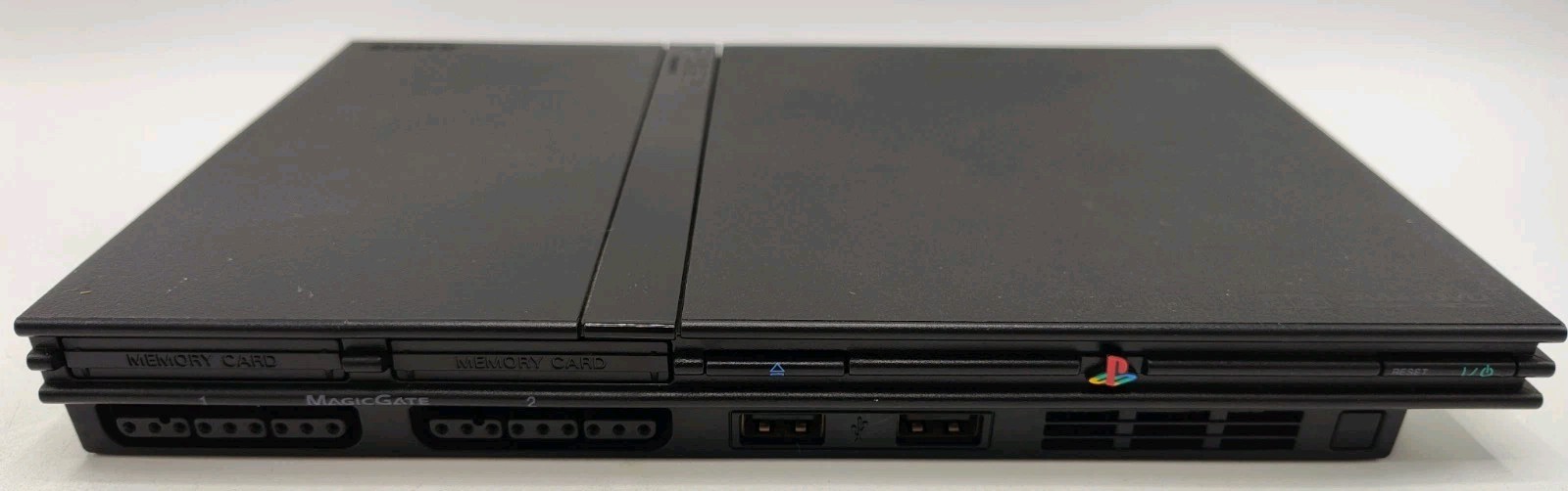 Sony PlayStation 2 Slim PS2 Console SCPH-77001 + 2 Controllers FOR PARTS/REPAIR!
