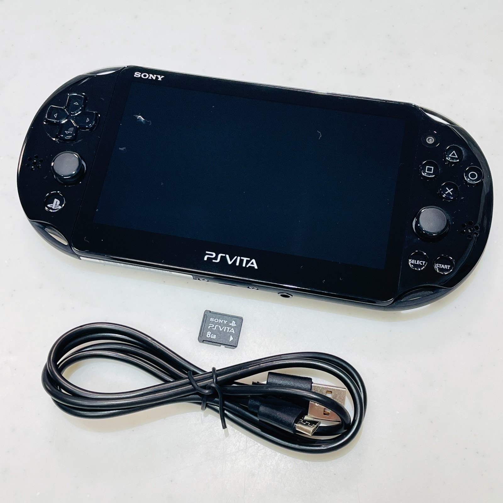 PS Vita Slim 2000 Black LCD Console USB Charger Select Memory Card Region Free