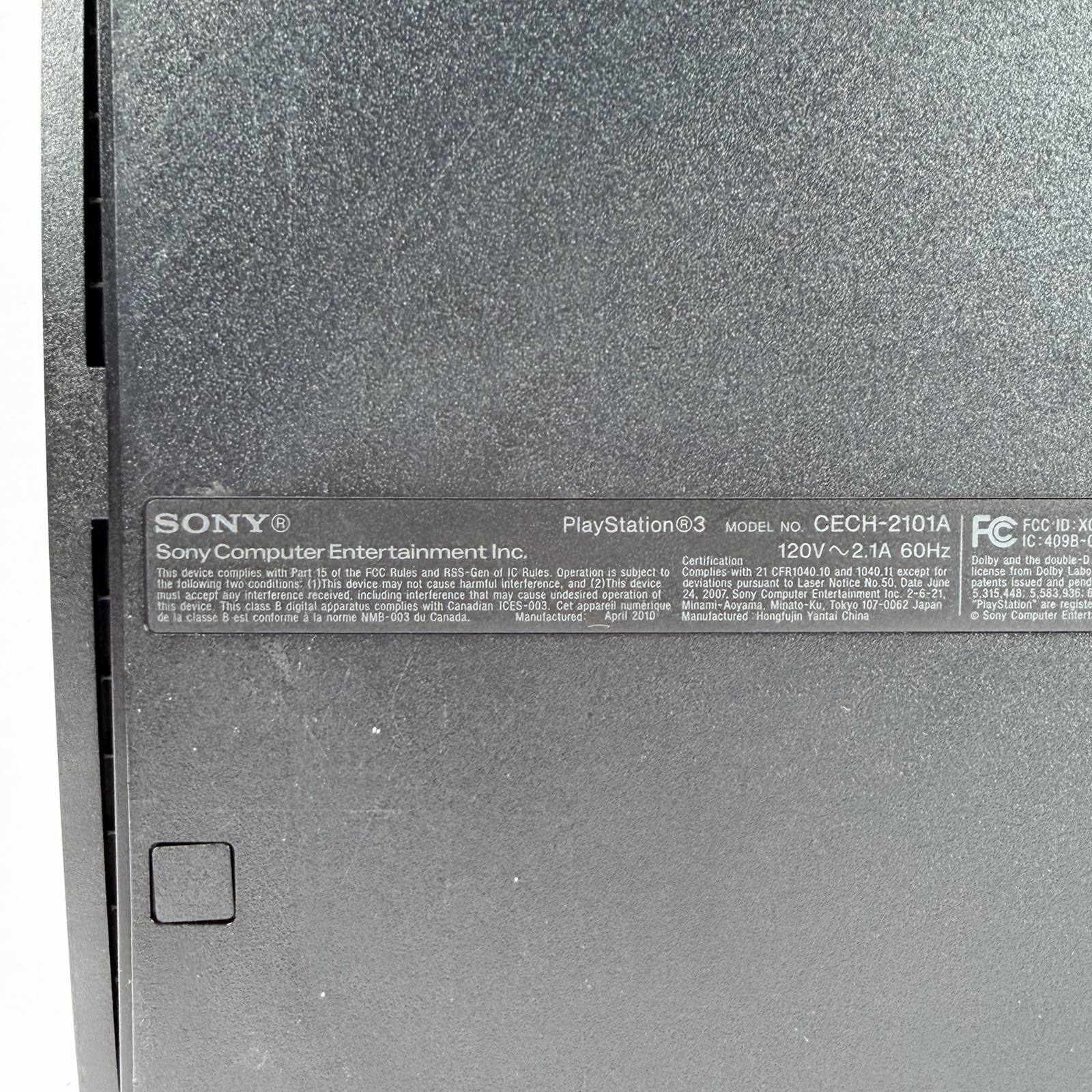 Sony PlayStation 3 PS3 Slim 120GB CECH-2101A Black Console Controller See Video