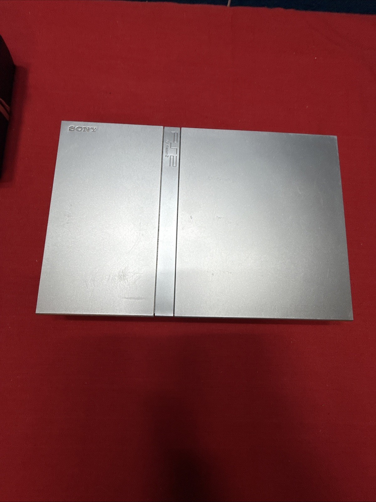 Sony PlayStation 2 Silver Slim PS2 Console Bundle TESTED SCPH-77001