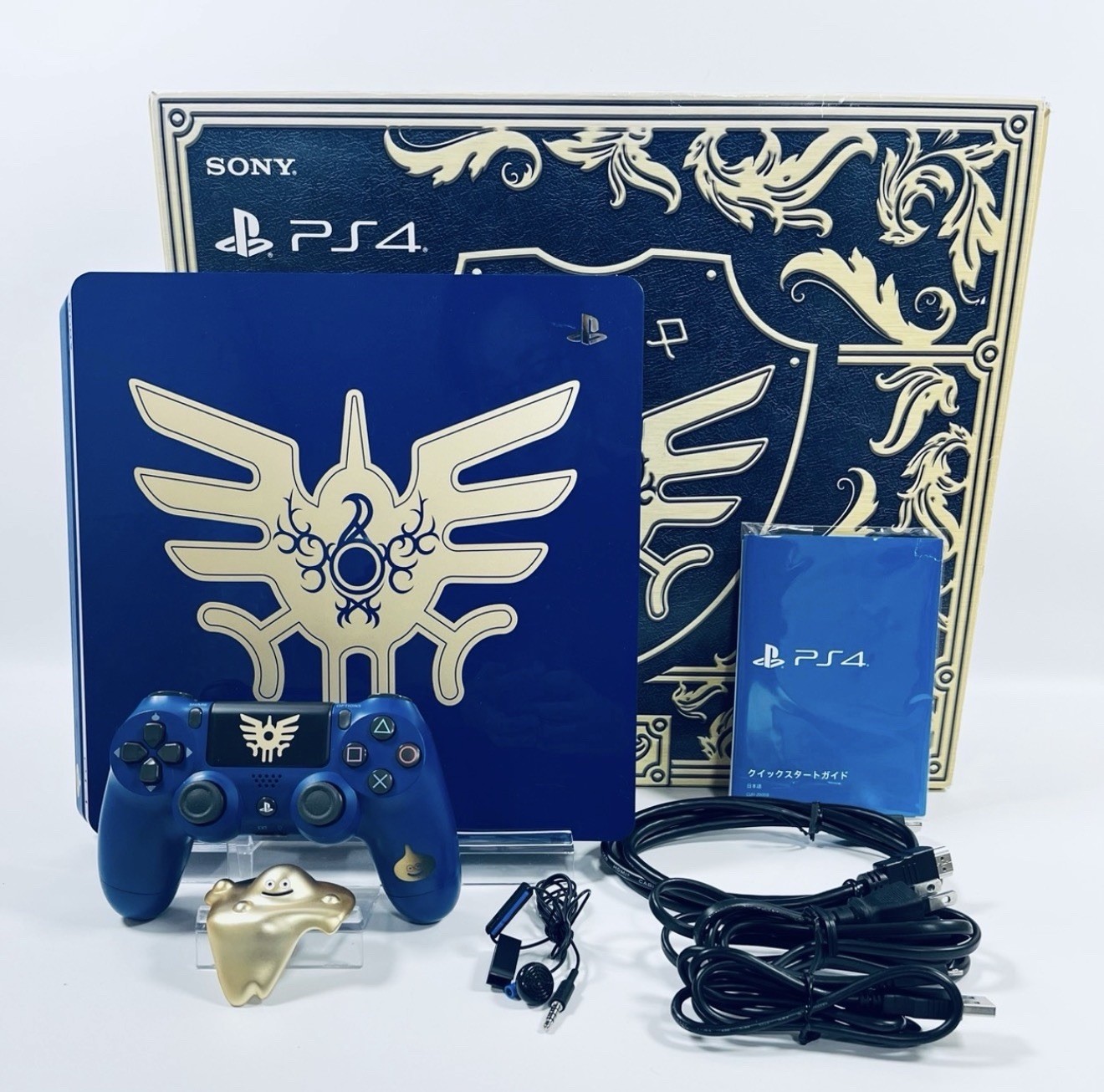 🎮 Sony PS4 Dragon Quest Loto Edition Console Full Set Blue Gold Slime Japan