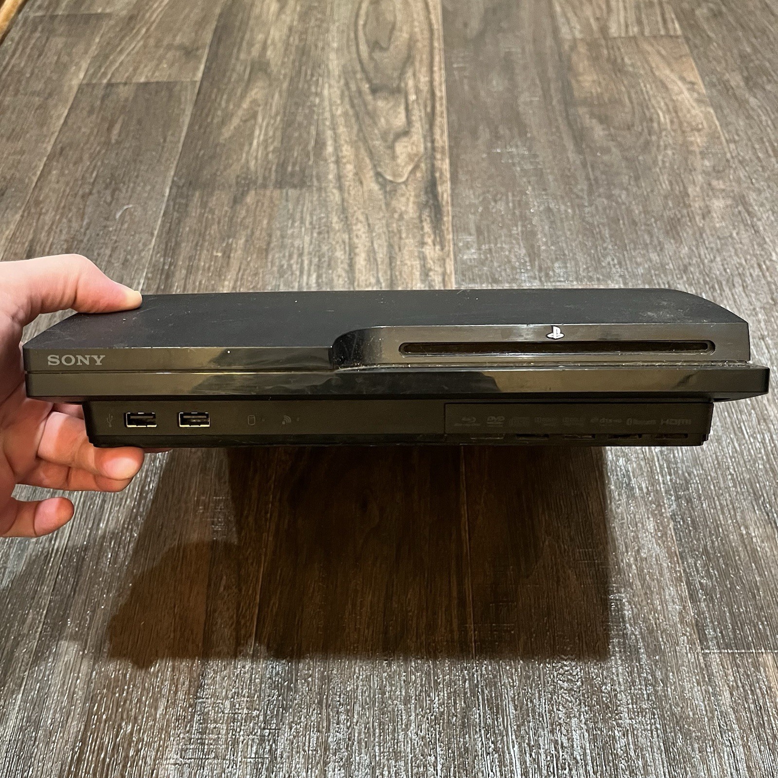 Sony PlayStation 3 PS3 Slim Black Console CECH-2001A For Parts Or Repair