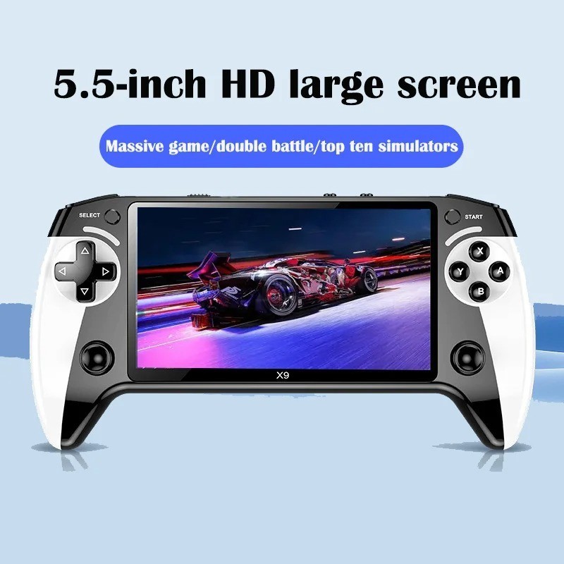 X9 Retro Handheld Game Console 5.5 Inch | 20000+ Games | Portable Gaming Player