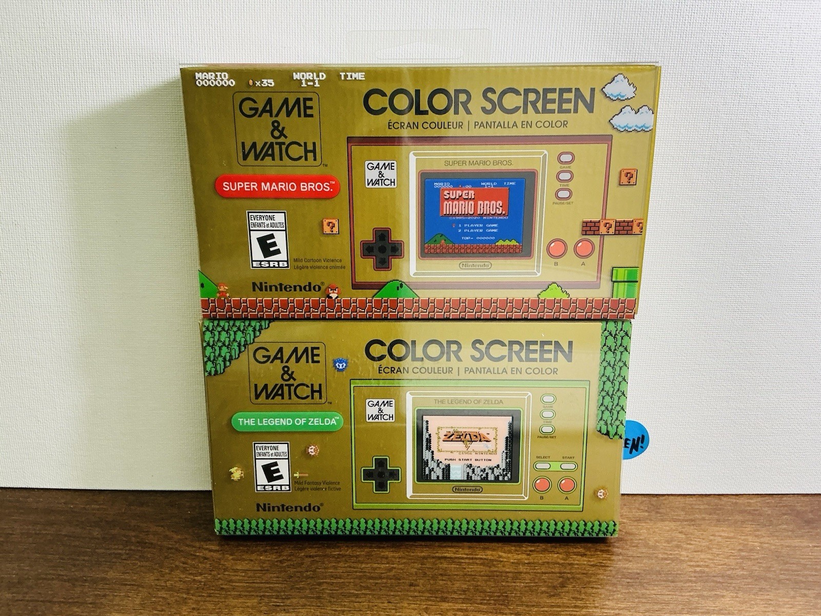 NINTENDO GAME AND WATCH SUPER MARIO BROS & LEGEND OF ZELDA COLOR HANDHELD SYSTEM