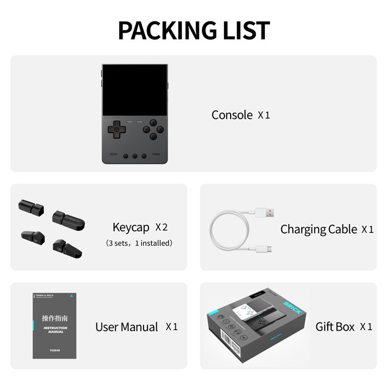 Trimui Brick + Hammer Retro Handheld Video Game Console + 128GB Card + Knulli UK