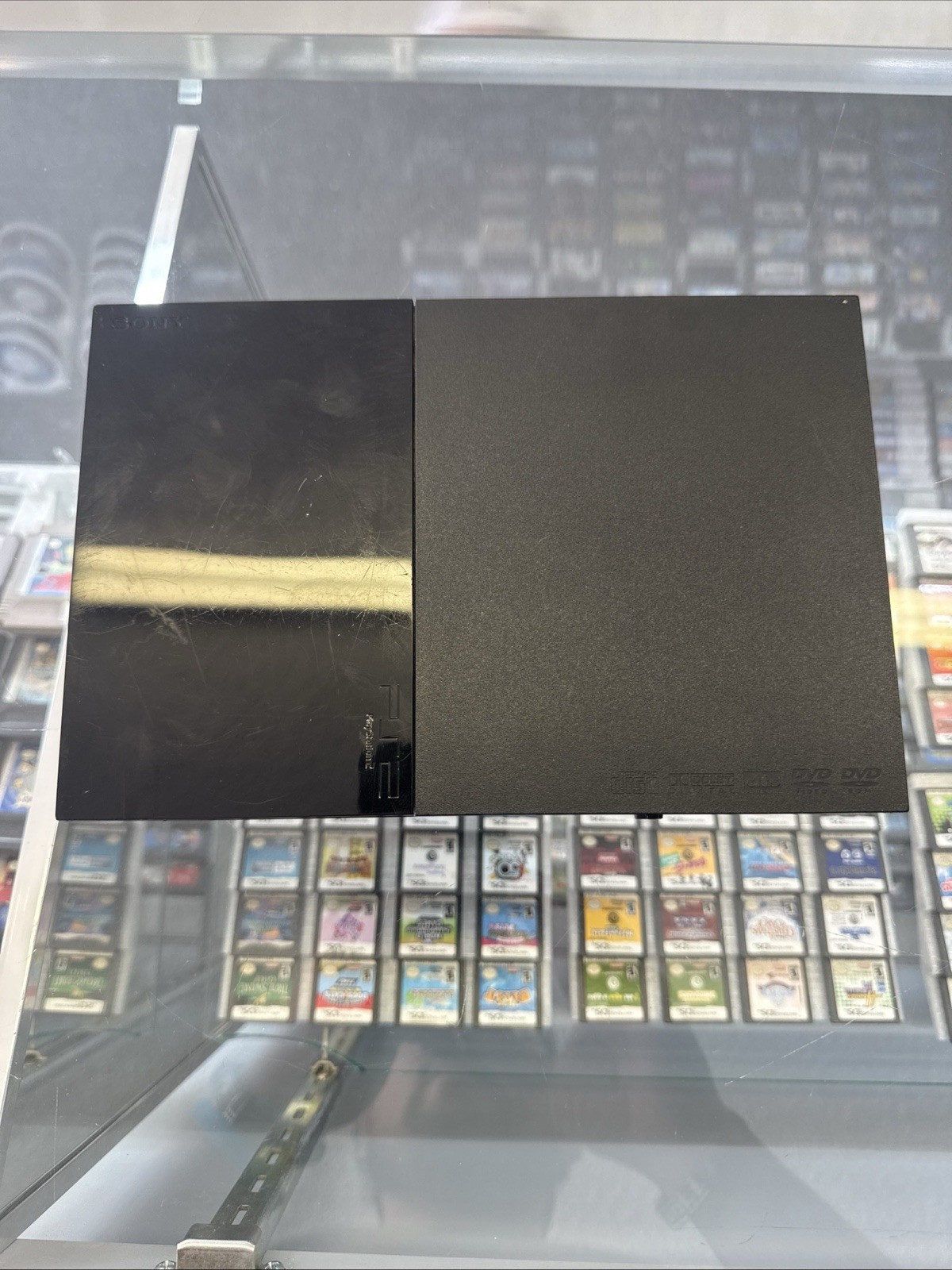 Sony PlayStation 2 Slim Launch Edition Charcoal Black Console ) CIB Tested