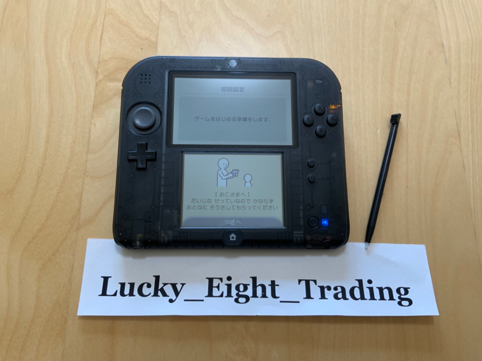 Nintendo 2DS Clear Black Console Stylus Japanese ver [H]