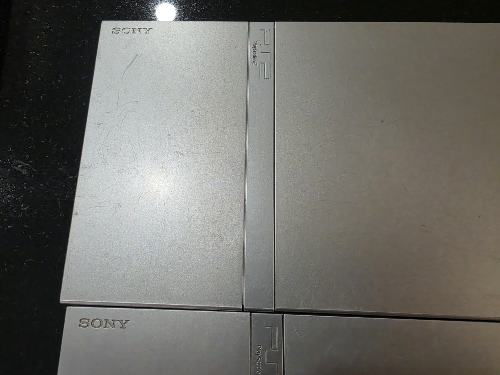 Sony PlayStation 2 PS2 Slim Silver Console Complete. Tested Working Read
