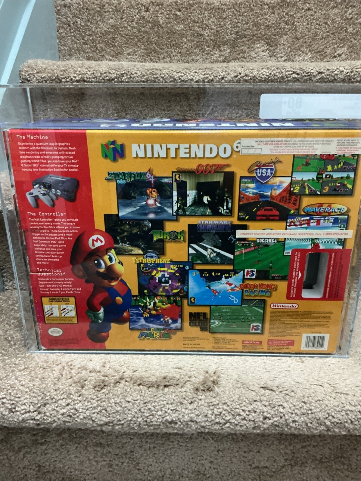 Nintendo 64 Launch Console N64 Brand New 1997 VGA Graded 80+ Q Qualified PSA