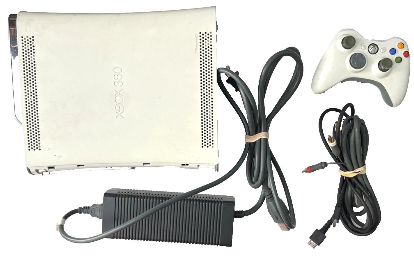 Microsoft Xbox 360 White Console Bundle – Controller, Power & HDMI – Tested