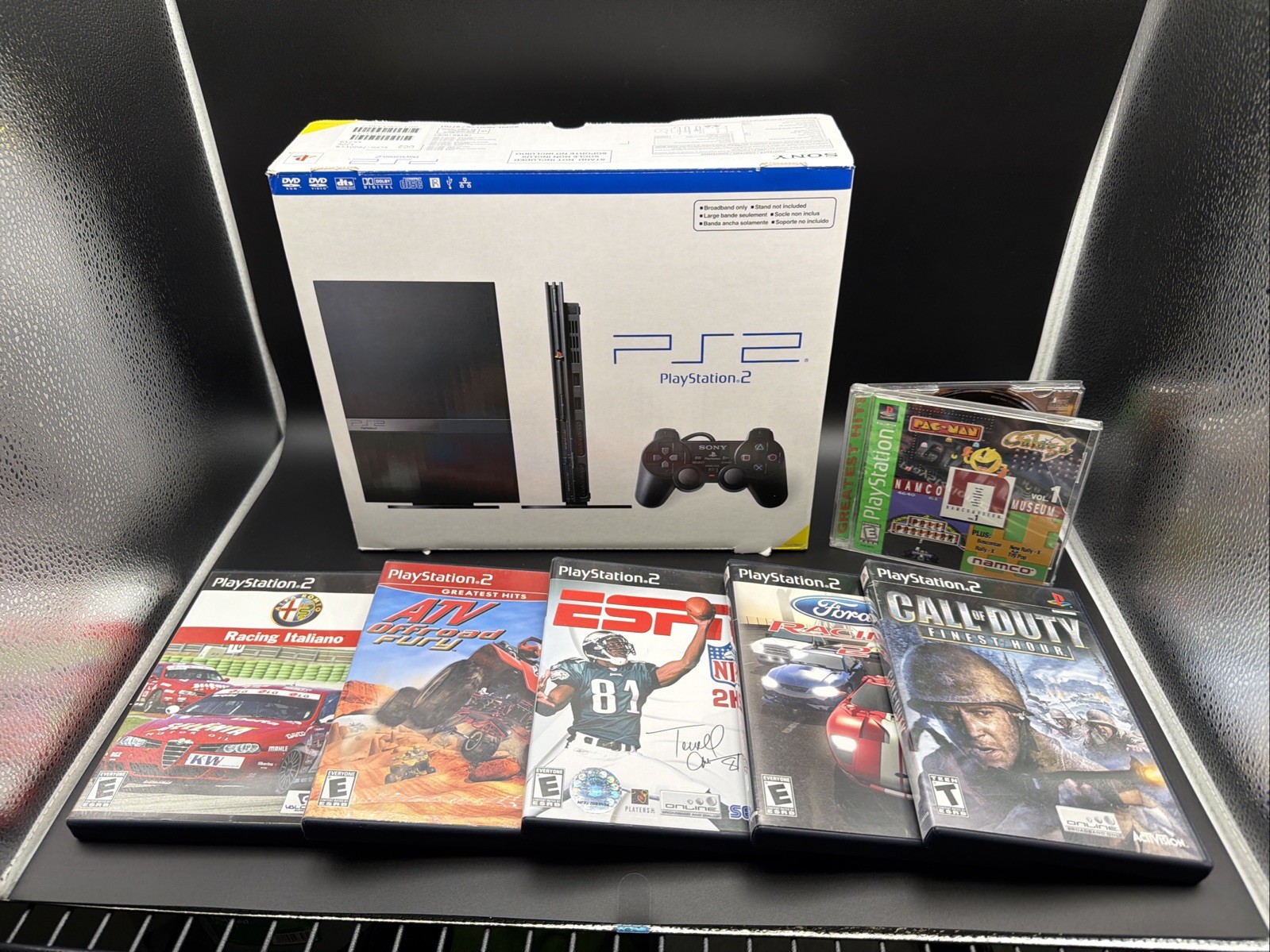 PS2 Slim Console Complete CIB Bundle Tested W/ Games & Memory Card Fast Ship!