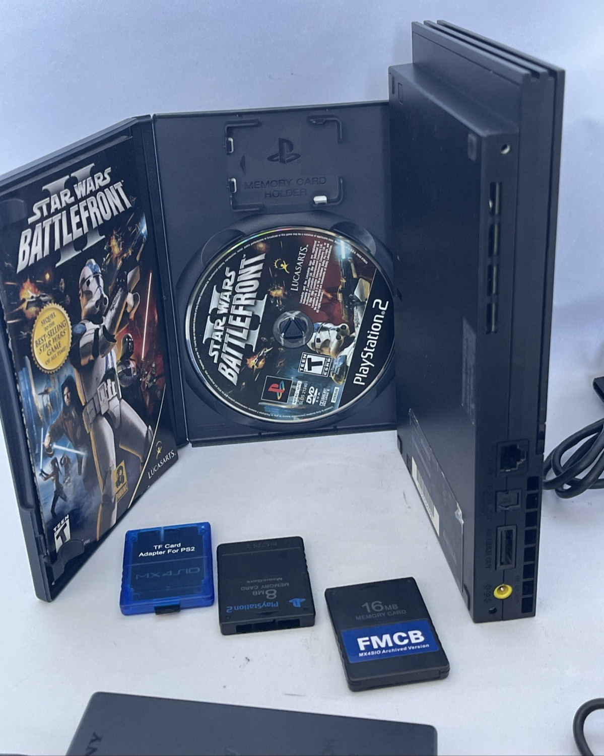 🔥TESTED Sony PlayStation 2 PS2 Slim SCPH-75001 Console System OEM + BUNDLE FMCB