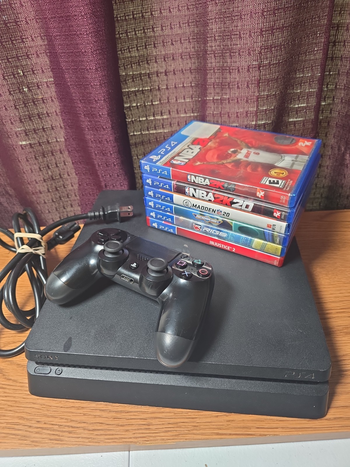 Sony PS4 PlayStation 4 Slim 1TB Console, 6 Games 1 Controller Bundle Works