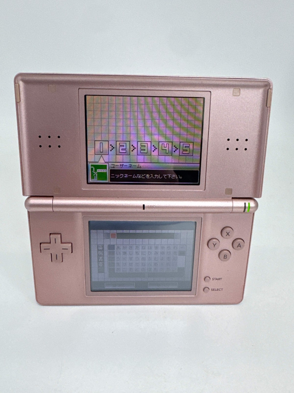 Nintendo DS Lite USG-001 Metallic Rose Console #49 Bad Hinge