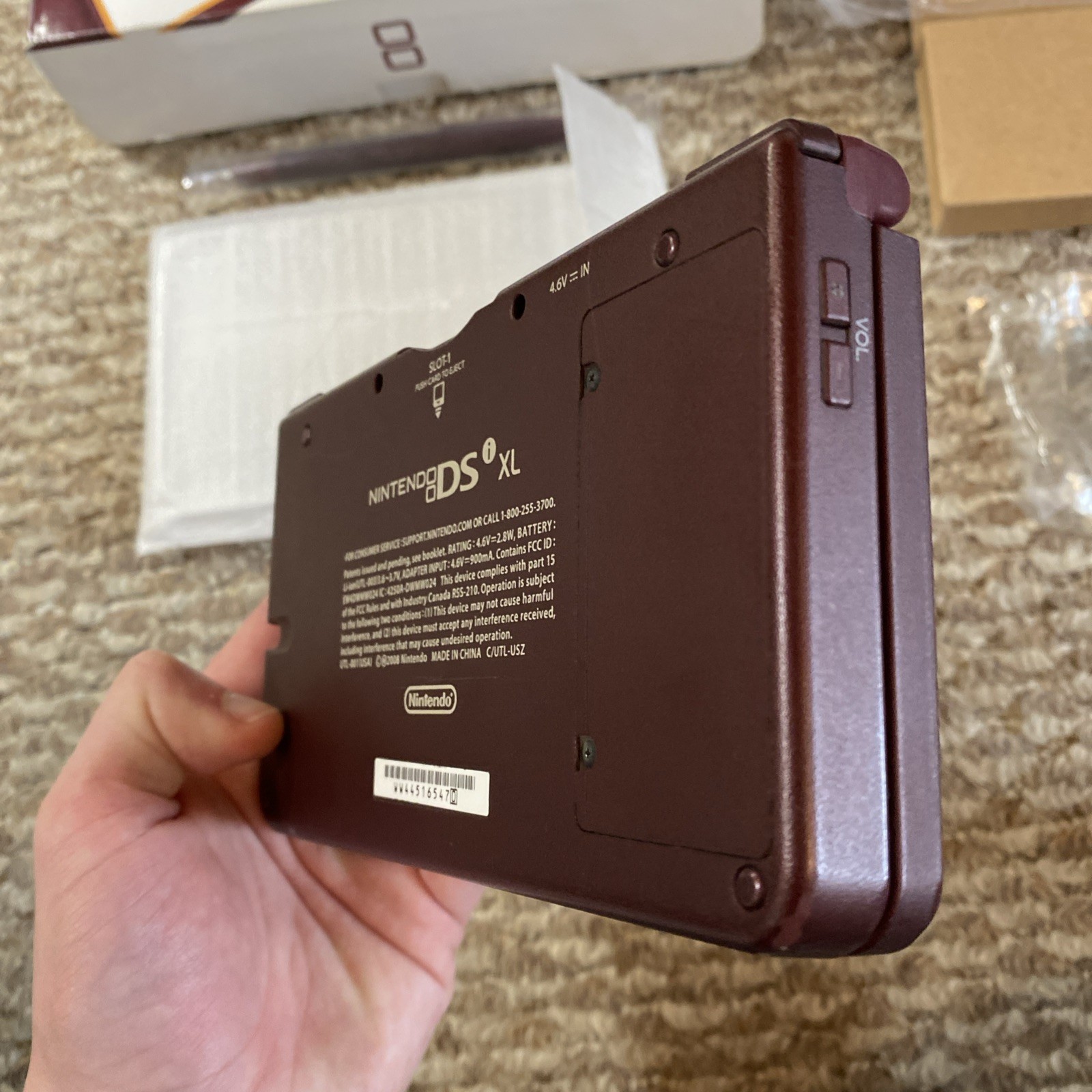 Nintendo DSi XL Burgundy Complete In Box CIB, ! Stylus, Manual!