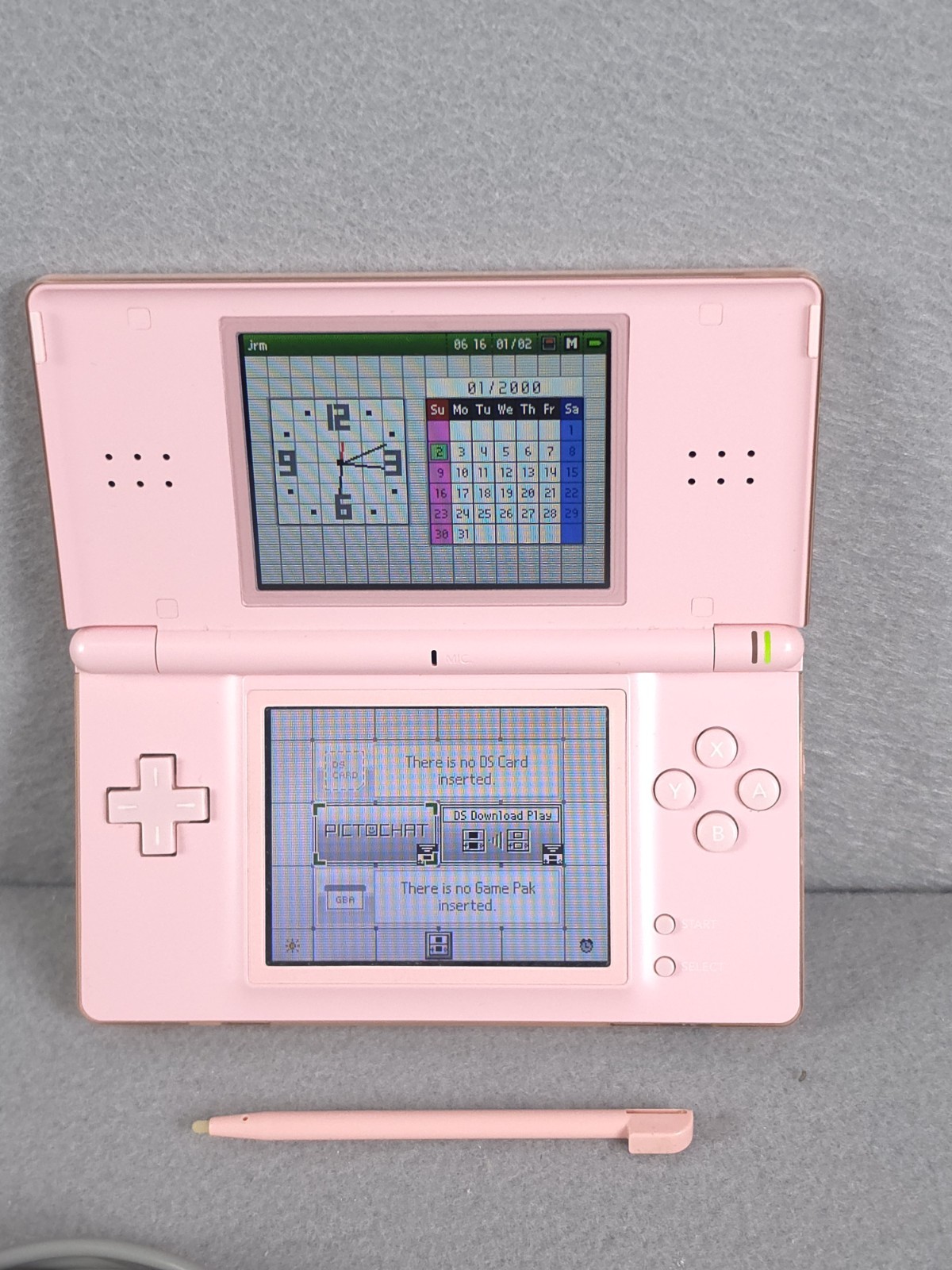 Nintendo DS Lite Console USG-001 with charger – Coral Pink W/6 Games Good Cond.