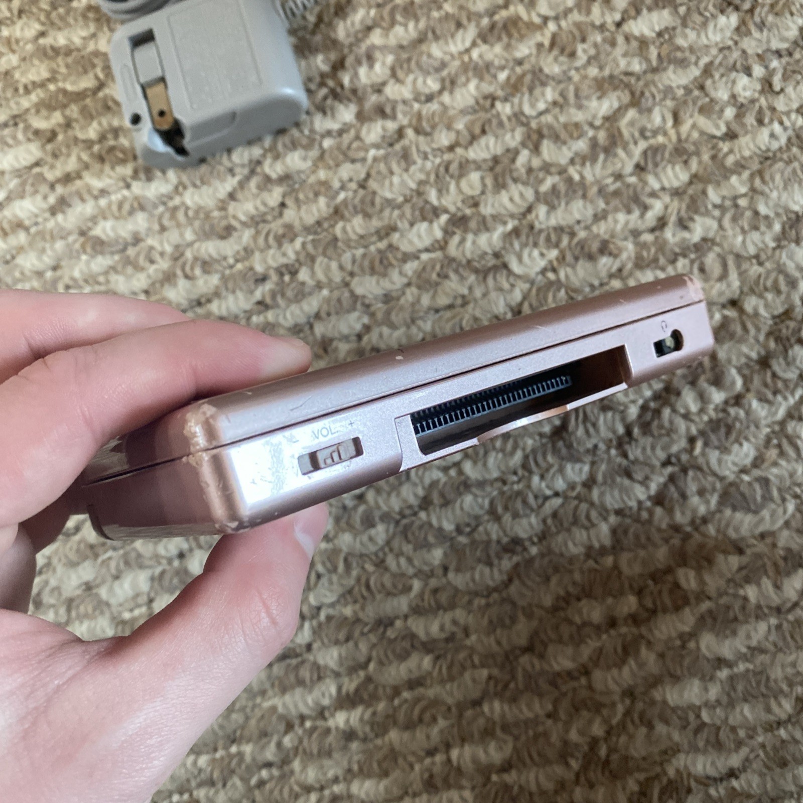 Nintendo DS Lite Metallic Rose Pink Handheld USG-001 W/ Charger Tested
