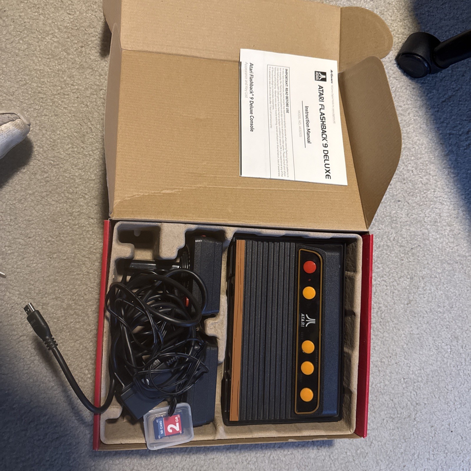 Atari Flashback Deluxe 9 Black Console with 110 Built-In Games Complete in Box