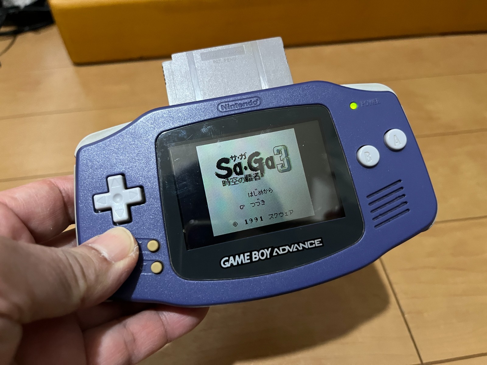 GameBoy Advance Violet Color console and 2 Games GBA