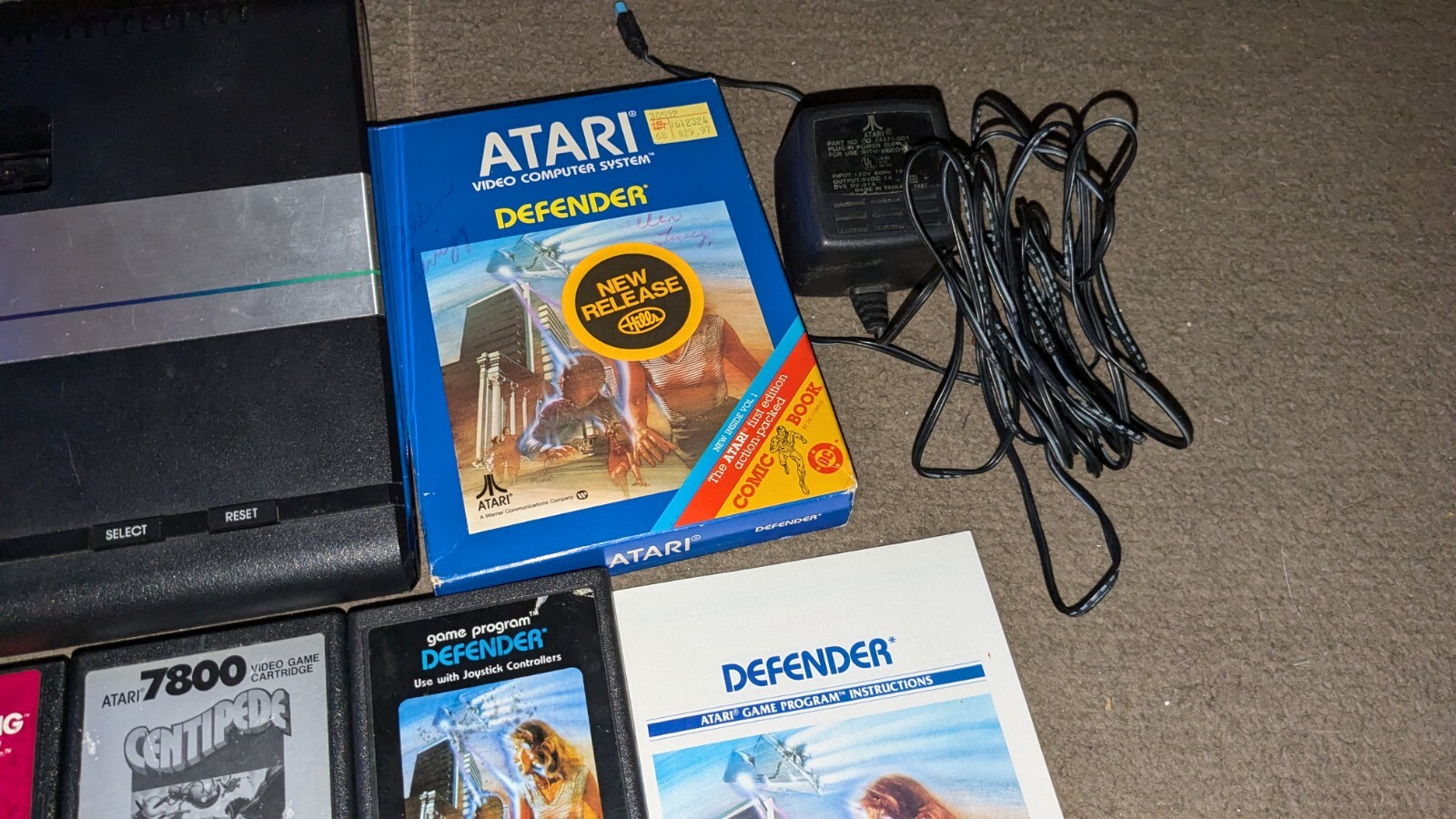 Atari 7800 system 15 Games,2 Controllers hook ups Tested to work Nice condition