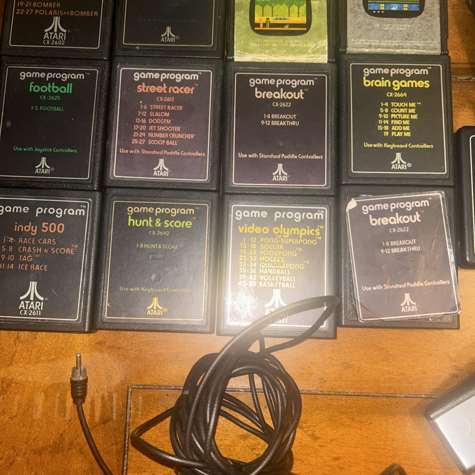 Atari CX-2600 Heavy Sixer Video Console Sunnyvale USA Games & Controllers Tested
