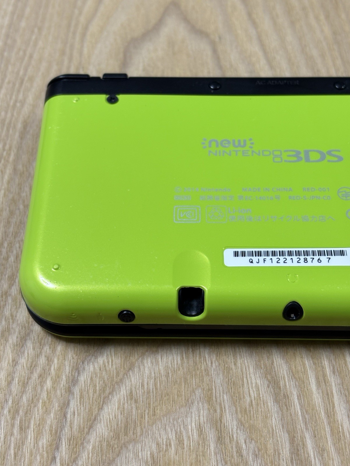 Nintendo New 3DS LL XL Lime Green Black Console Tested Working Japan Import