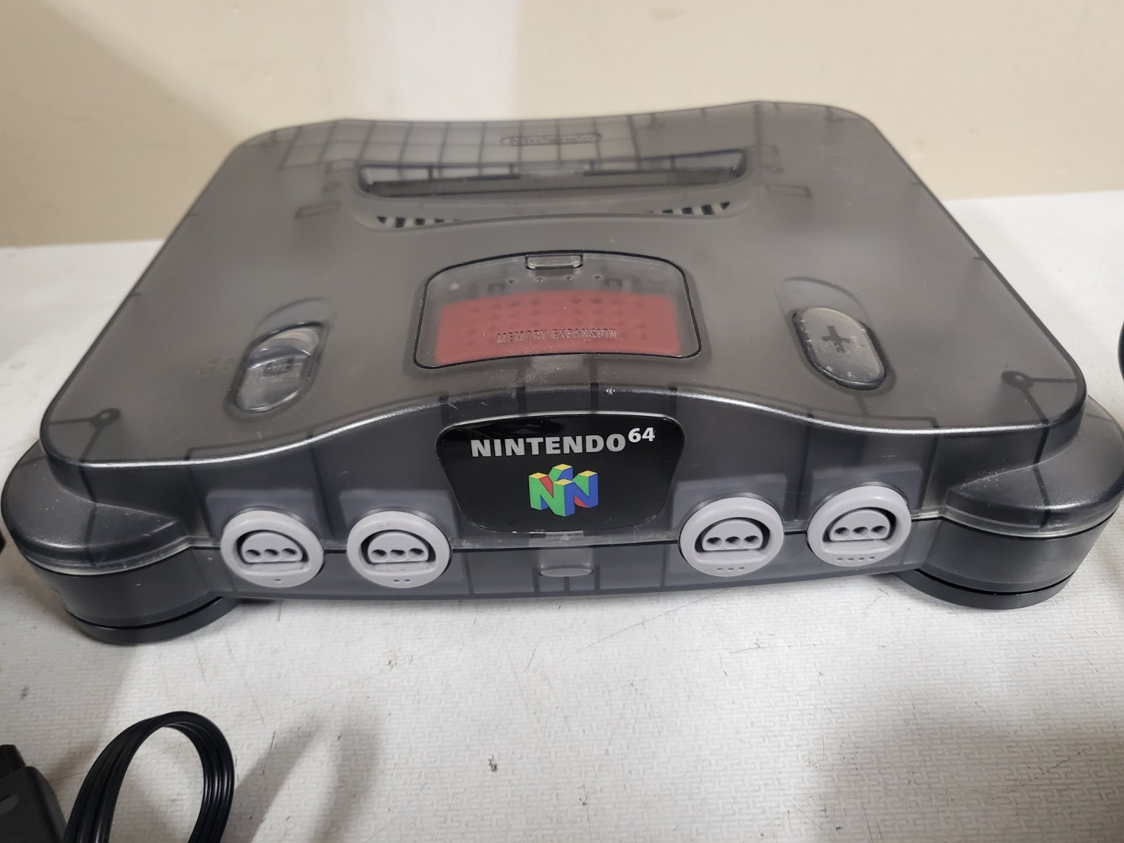 Nintendo N64 Smoke Clear Gray Funtastic Console OEM Controller Expansion READ