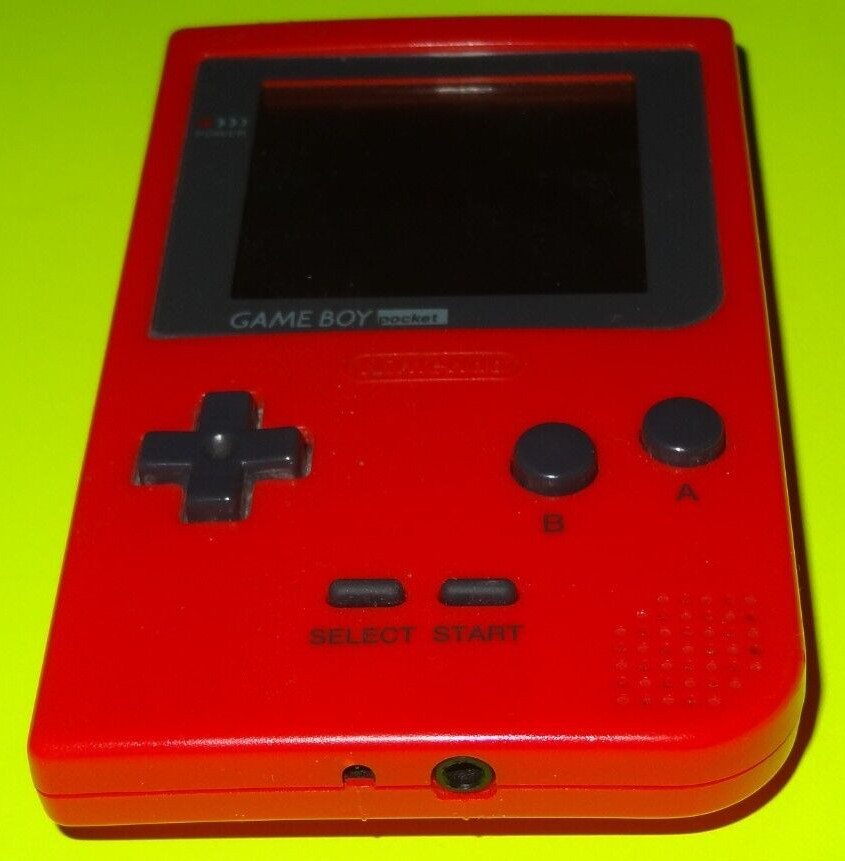 Nintendo Game Boy Pocket MGB-001 – Red – 100% OEM with Pokemon Case – Tested