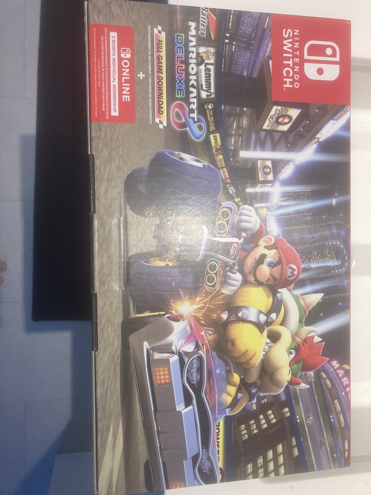 Nintendo Switch Console Mario Kart 8 Deluxe Bundle Neon Blue/Red FREE SHIP!! A++