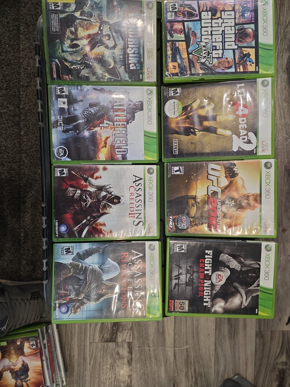 Xbox 360 Slim With 250GB, 2 Controllers, Hdmi Cord Power Cord And 28 Games