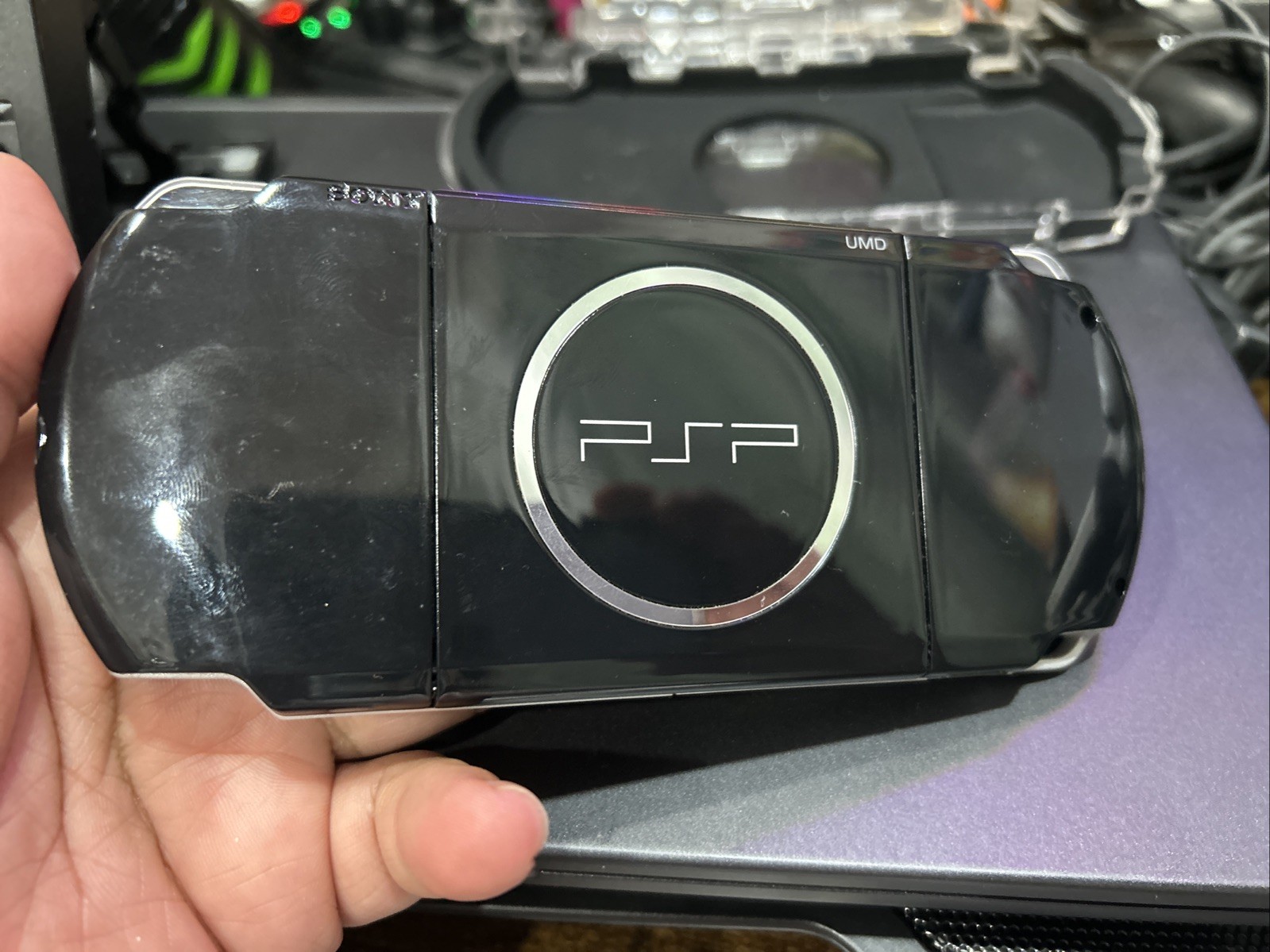 Sony PlayStation Portable PSP 3001 Black Handheld Game Console read before