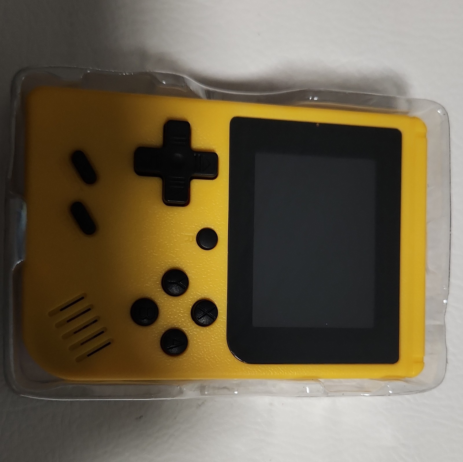 Retro Handheld Game Console Yellow, Composite RCA AV Cable, Gamepad Support