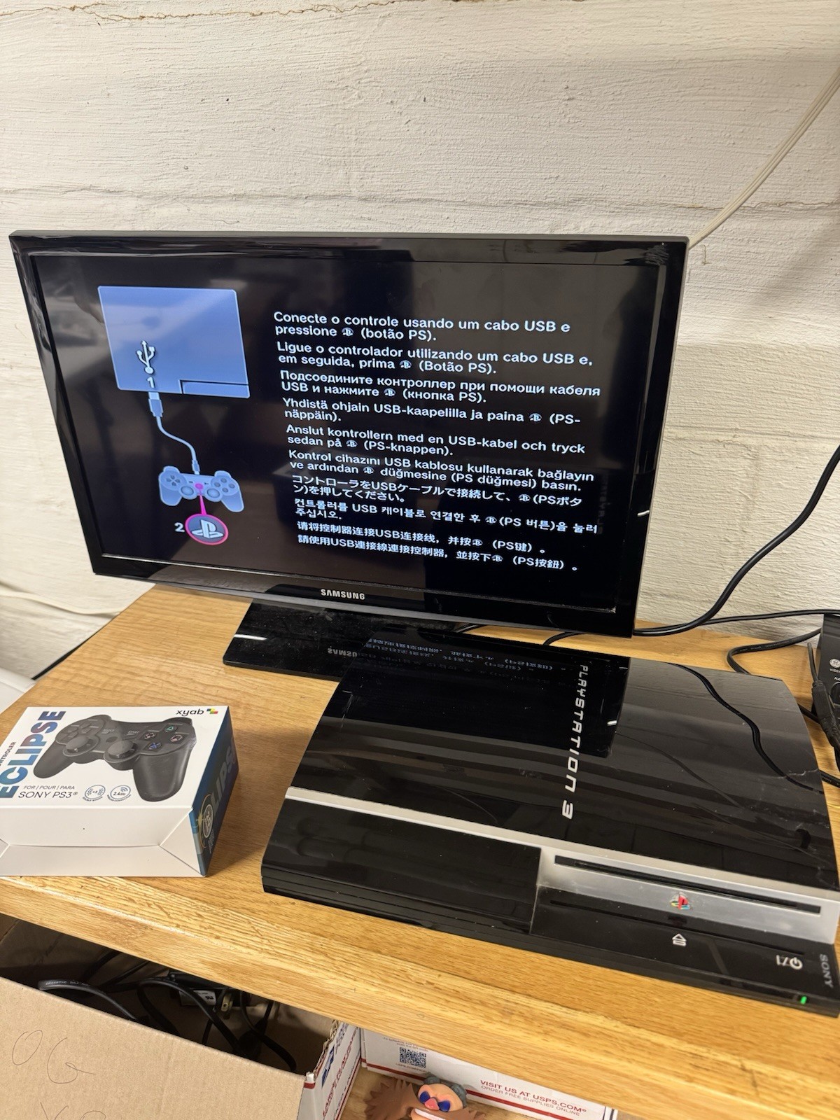 Sony PlayStation 3 PS3 Fat 40GB CECHG01 Console & Controller Tested