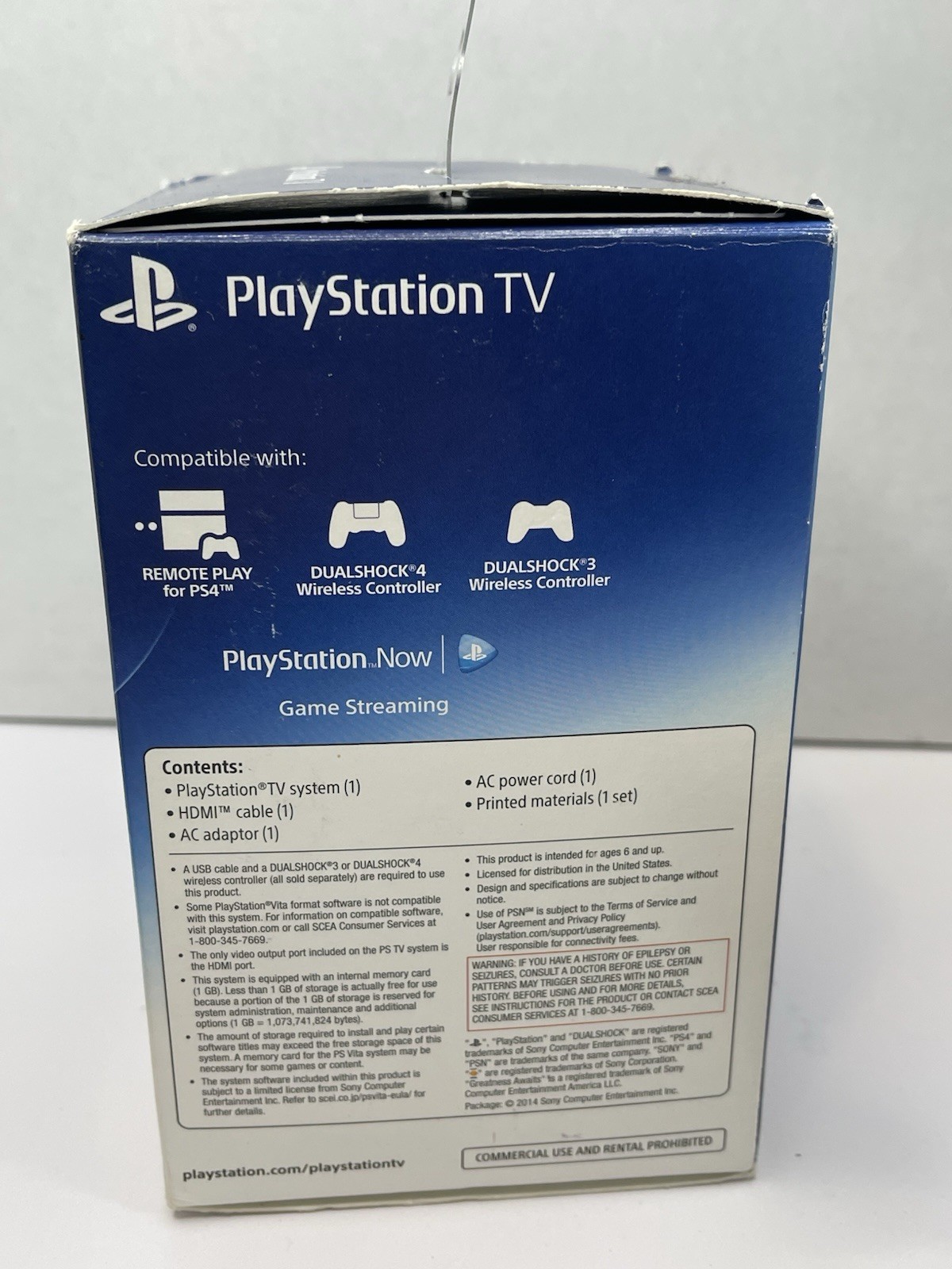 Sony Playstation TV Console w/Power Supply & Box — VTE-1001