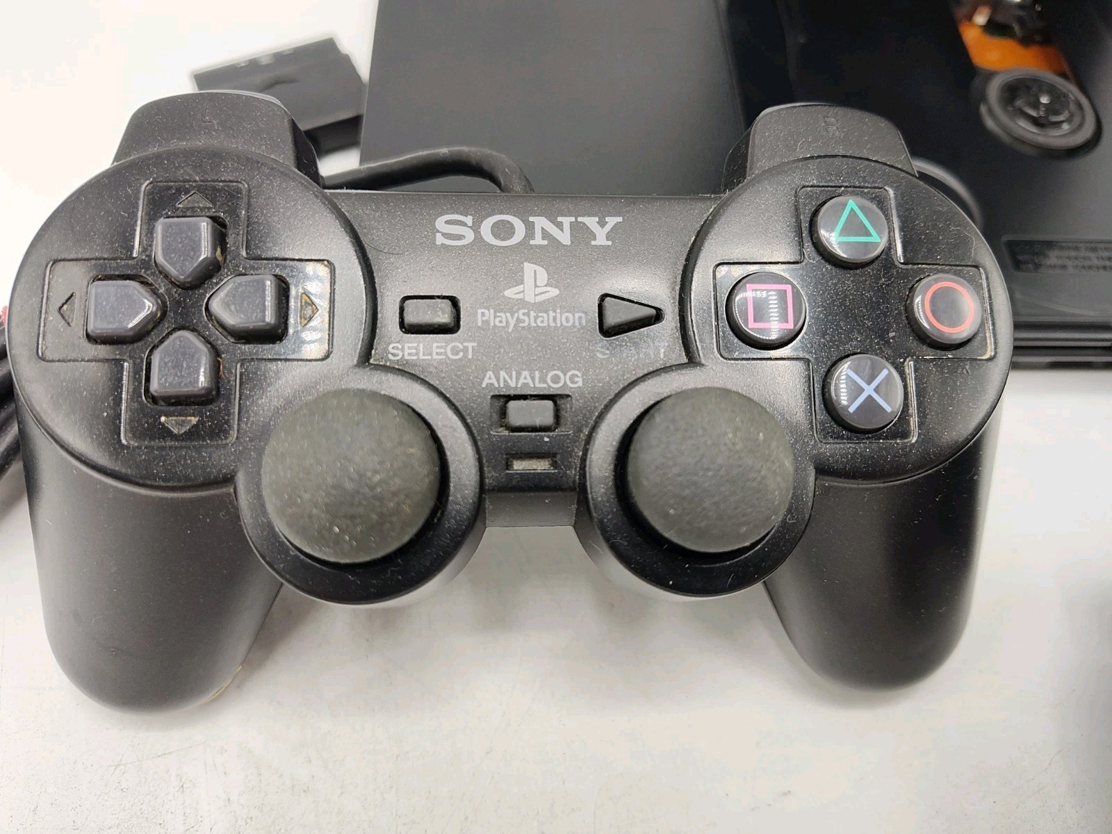 Sony PlayStation 2 Slim PS2 Console SCPH-77001 + 2 Controllers FOR PARTS/REPAIR!