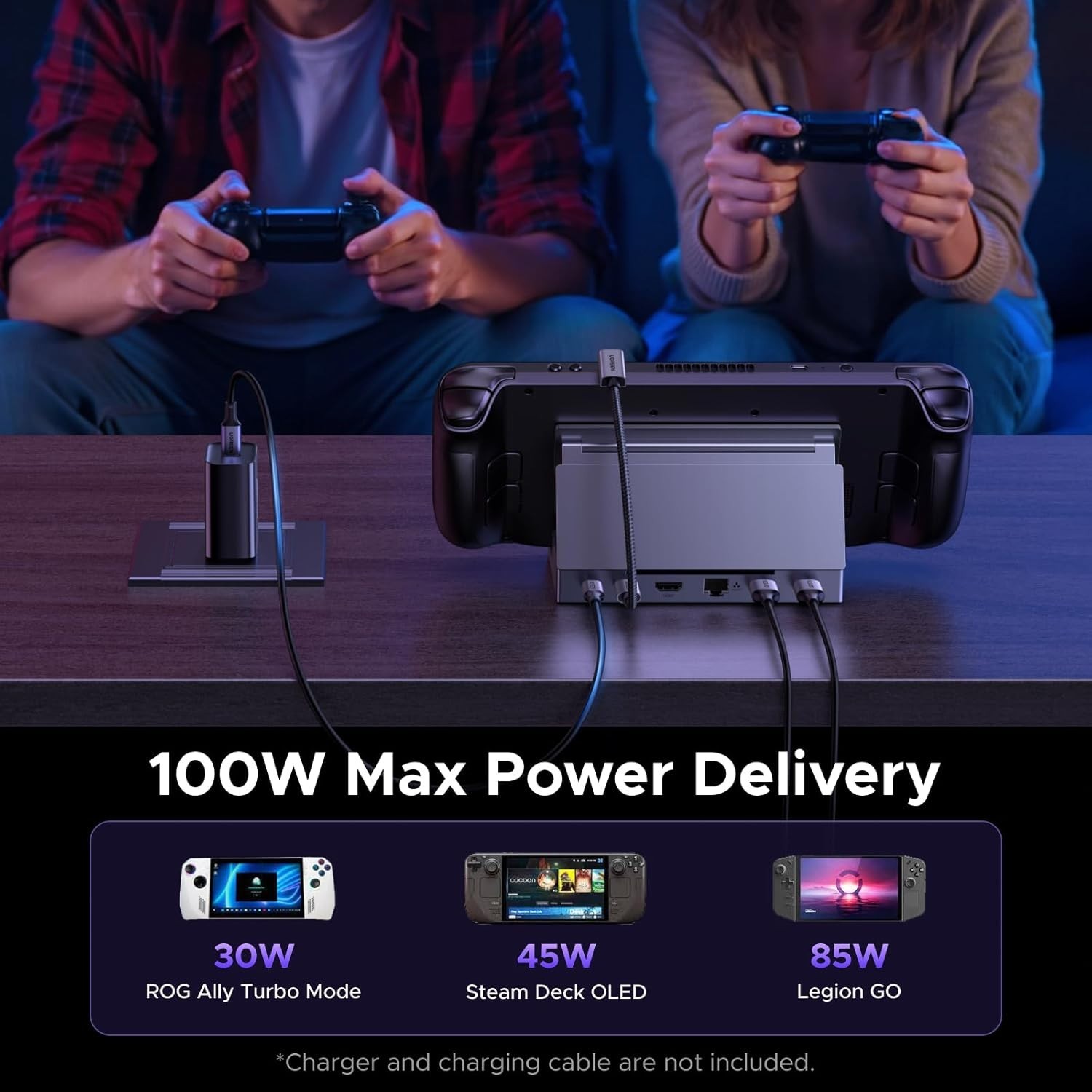 Ultimate 6-in-1 Dock for Steam Deck & ROG Devices – 4K HDMI & Rapid Charge