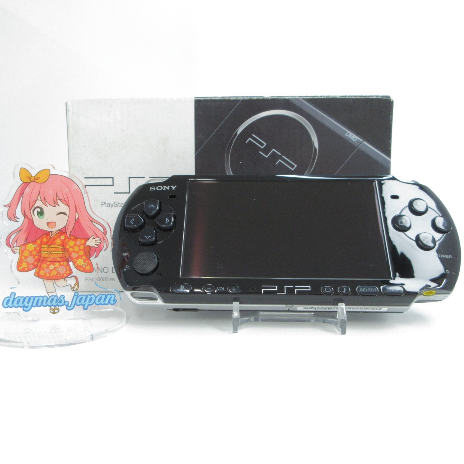 【Excellent】Sony PSP-3000 Piano Black Console No Battery Japanese Ver #DEN0223/07