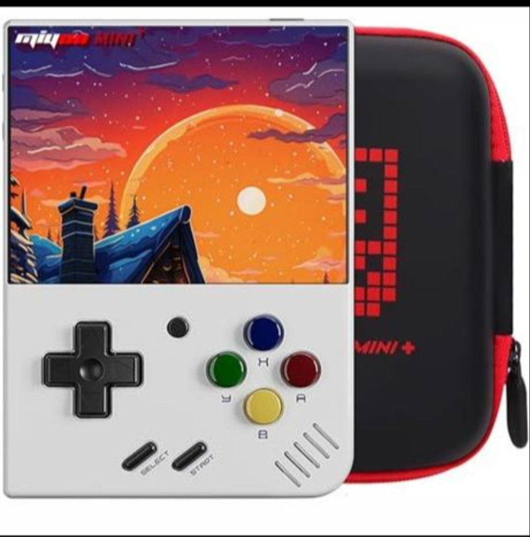 Miyoo Mini Plus White Open Source Retro Handheld Game Console with 64GB