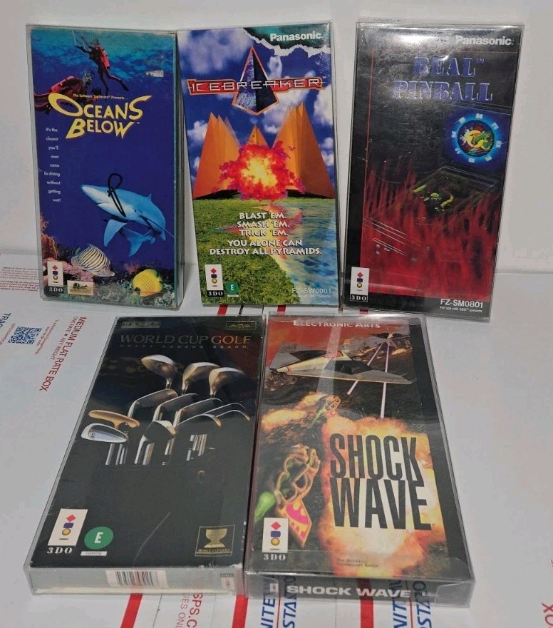 5 3DO Games Including Real Pinball New Sealed, Iceland Breaker Cd Still Sealed