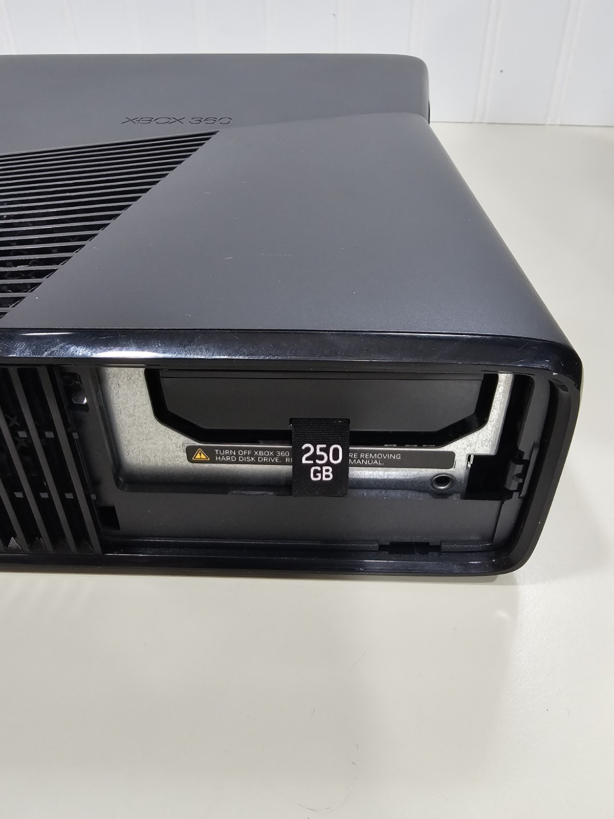 Microsoft Xbox 360 Only S Slim Black 250GB Console Only 1439 Reset Tested….