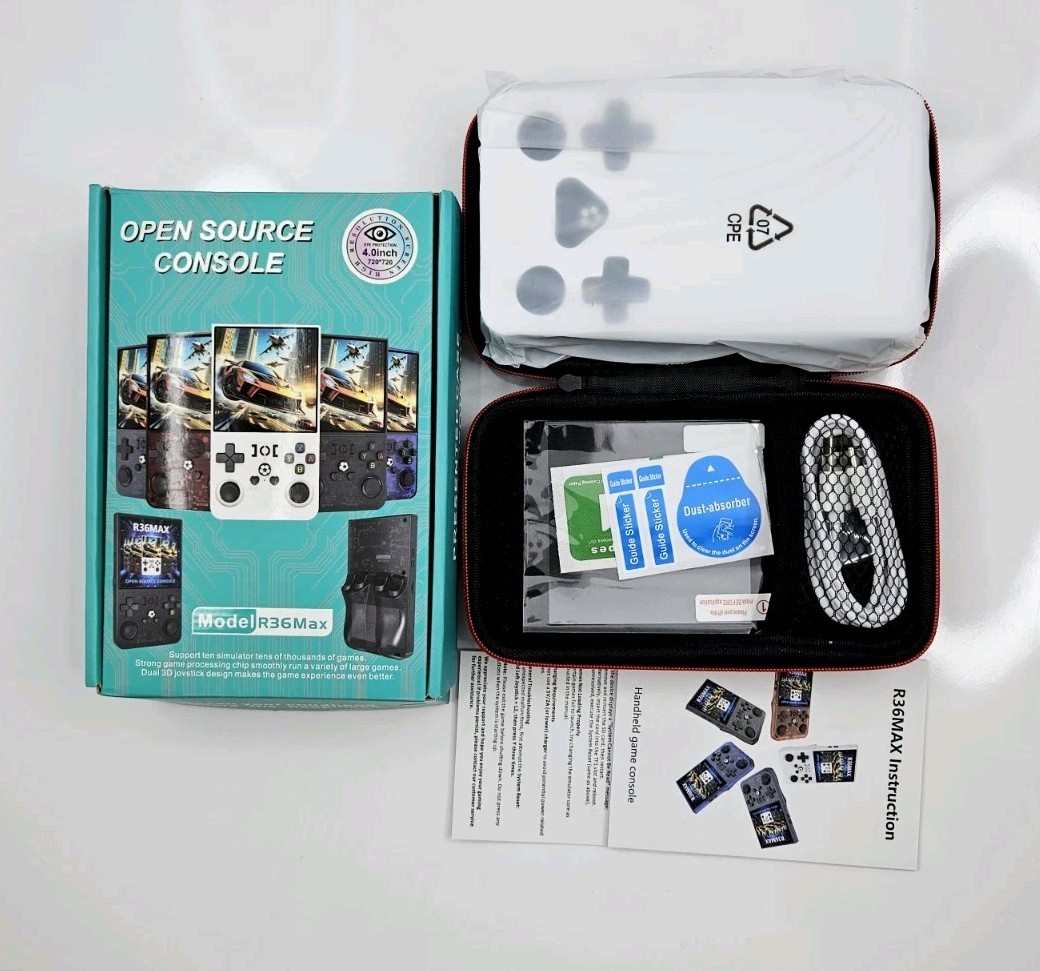R36MAX Retro Handheld Game Console Open Source Linux 4” IPS Screen