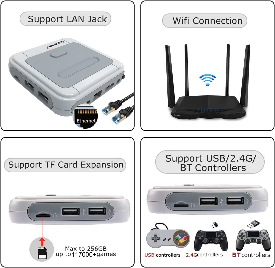 Super Console X Retro Video Game Console Built in 117,000+ Games,Emulator Consol