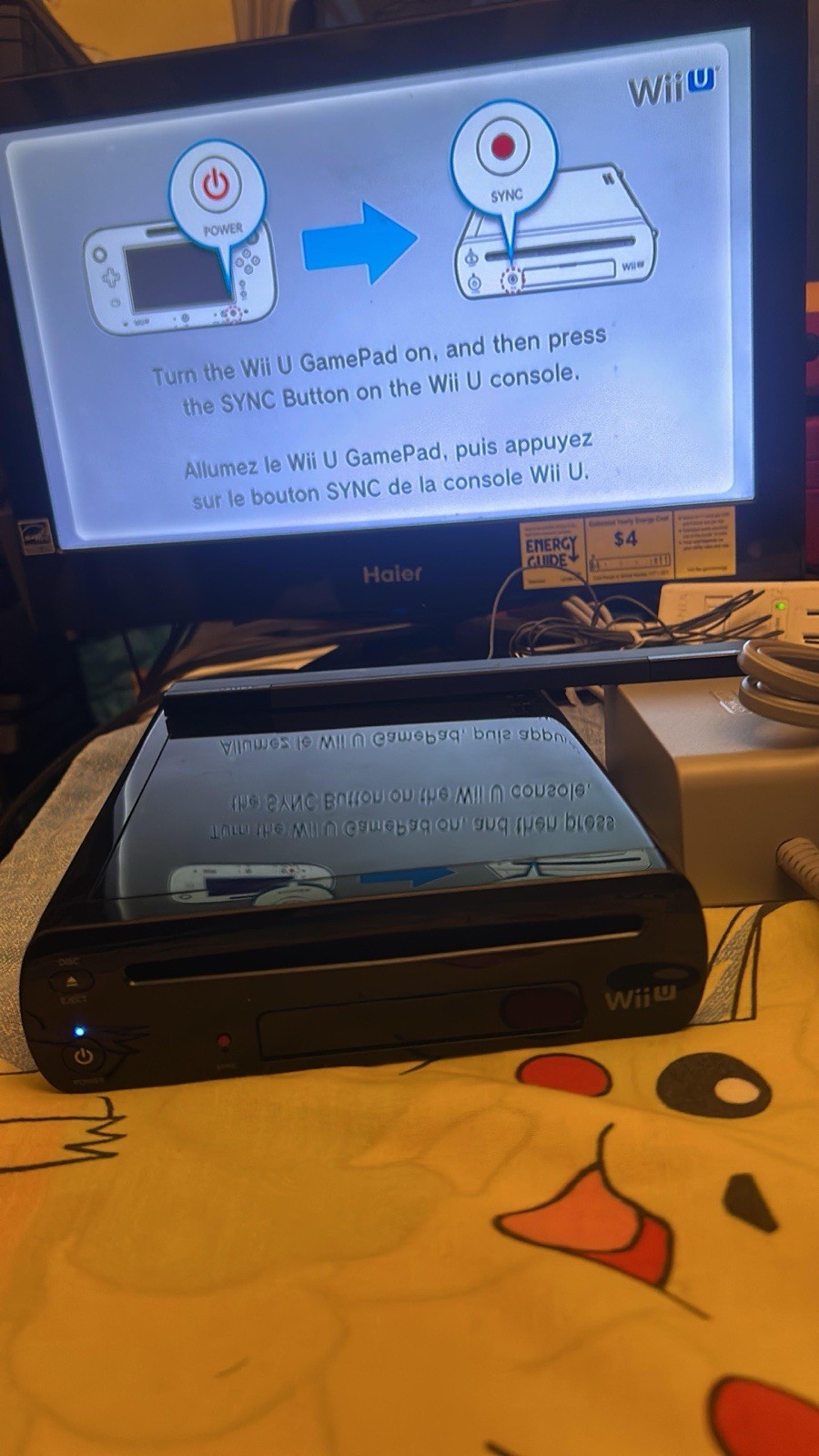 Nintendo Wii U Black WUP-101(02) 32GB w/ Power Cord Console Only Tested Working