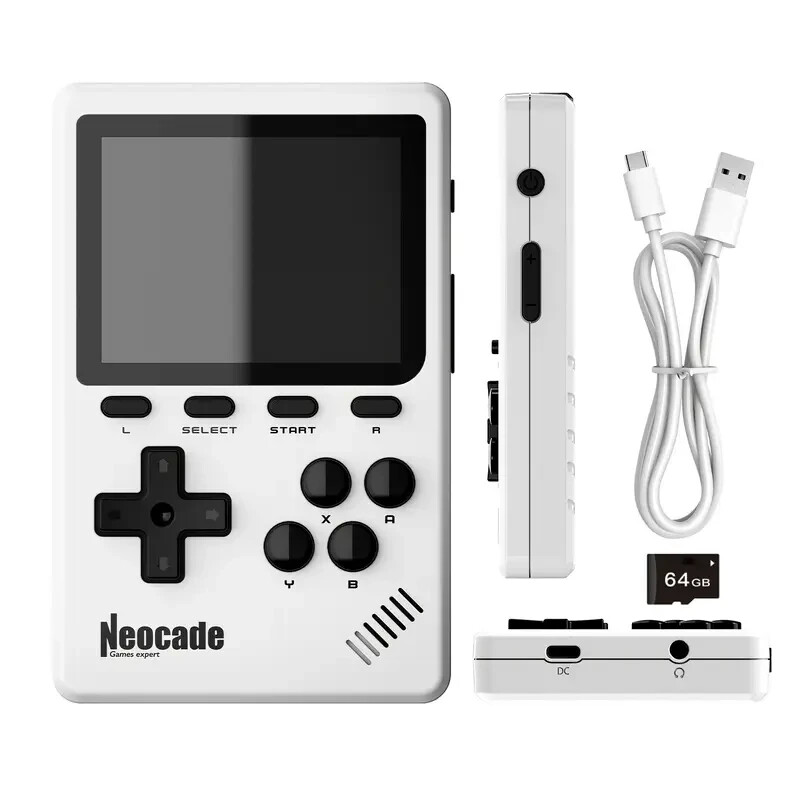 NEOCADE GB Pocket Retro Gaming Console – Licensed GBA Cartridge Support, 3″ HD