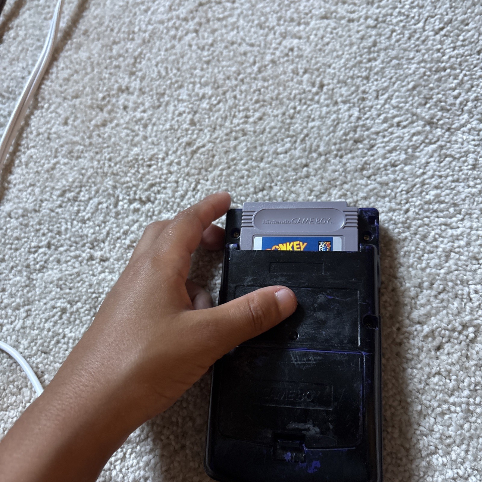 Nintendo Game Boy Color PURPLE(painted Black)WORKING