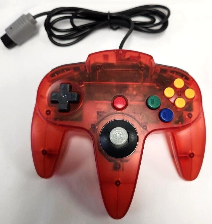 Vtg N64 Funtastic Watermelon Translucent RED Nintendo-64 Gaming Console System A
